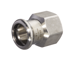 HS Übergang Press Inox M 22mmx1", IG, Edelstahl