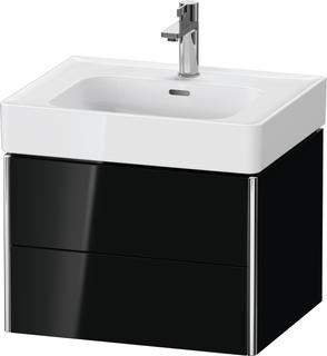 Duravit Waschtisch-Unterschrank XSquare 58,4x47x39,7cm, 2 La, sw hgl, Aho mitt