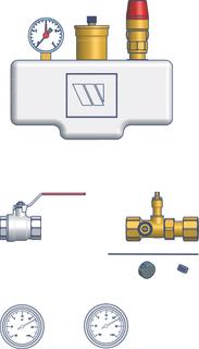 BOSCH Solekreis-Systempaket Nr. 1123 mit Kugelhahn 1 1/4", für Wärmepumpen