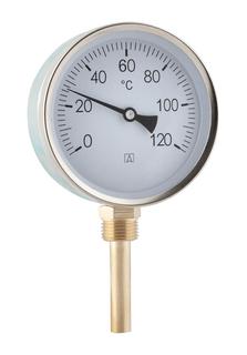 AFRISO Bimetall-Thermometer BiTh 100 ST 0/60C 63mm G1/2B rad Kl.2
