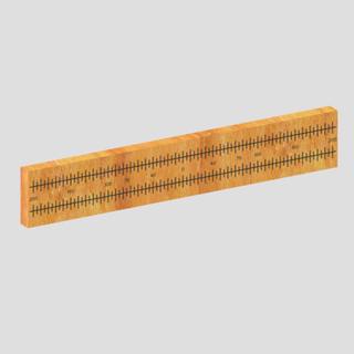 Sanit Schichtholzplatte mit Stichmaßskalierung, 439x70x18mm