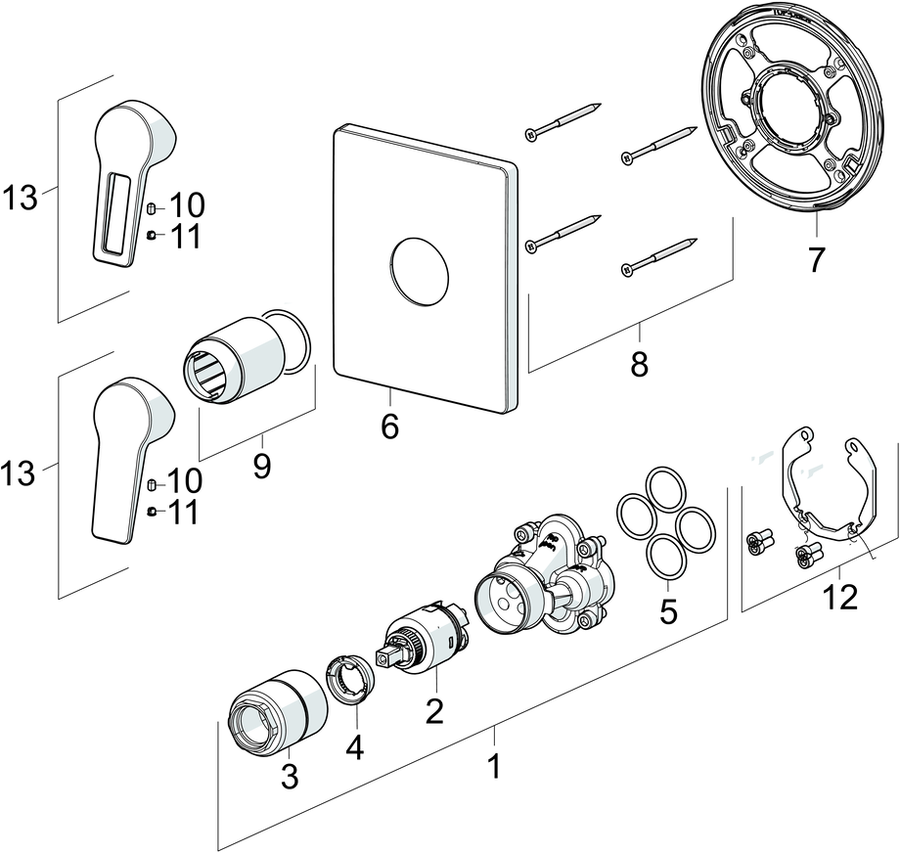 Artikelbild 4 des Artikels „Hansa Fertigset HANSABLUEBOX TWIST UP-Brause-Einhebelmischer, chrom chrom“