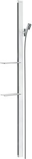 hansgrohe Brausestange Unica E 150 1500mm BrSt, w/vc, m Schl 160cm u. Abl.