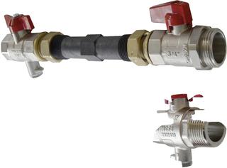 Uponor WMZ-Anschlussset Vario G 1x130mm, hor, Messing, vernickelt