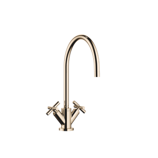 Dornbracht Zweigriff-Armatur TARA Ausl. 235mm, für Spültisch, Champagne