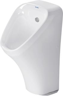 Duravit Elektronik-Absaug-Urinal DuraStyle 30 x 34 cm, Zulauf von hinten, für Netzanschluss, mit Fliege