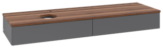 V&B WTU o. F-Struktur -Beleuchtung Antao 160x50cm, HL, WBP w. wal, Anthrac. m Lac