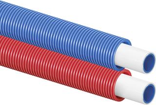 Uponor Verbundrohr Uni Pipe Plus 16x2mm, rot, im Schutzrohr, 75 m Ring