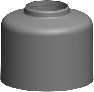 ATEC Haubentop PolyTop DN 60, schwarz, für Dachhochführung