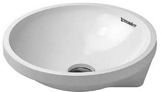 Duravit Einbau-Waschtisch Architec d 40cm, Einb. v unt, o HL, ÜL u HLB, we