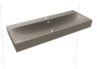 Kaldewei Wand-Waschtisch SILENIO 3046 120x40cm, 1 Hahnl., sw ma, P-E, w. Gr 60