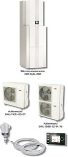 Wolf Paket Wärmepumpen-Center CHC Split 07/200-35, BWL-1S, 230 V, m 35 l Sp.