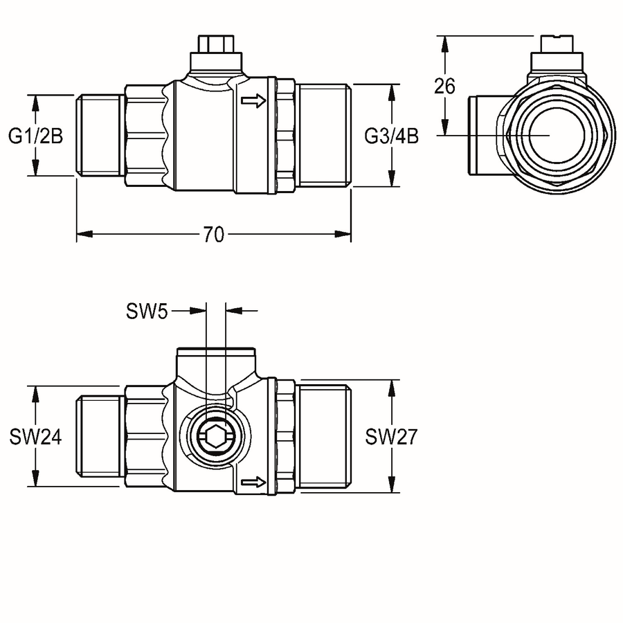 Artikelbild 3 des Artikels „AR Wassermengenregulierung, DN15, absperrbar, 2030055270 “