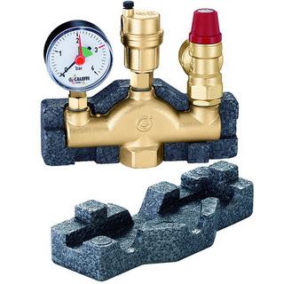 Caleffi Kesselsicherheitsgruppe 1", 3 bar, mit Isolierung, bis 100 kW