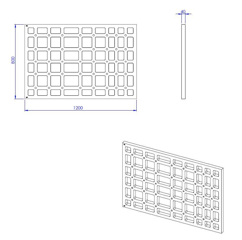 Artikelbild 2 des Artikels „Schedel Unterbauelement quadroU Kessel 120x80x4cm, rechteckig, 2 Montagekleber 120 x 80 x 4 cm“