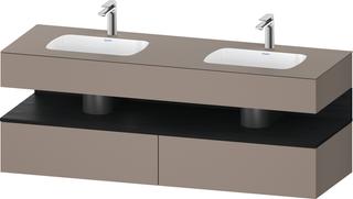 Duravit EinbauWT-Möbel-Set Qatego 160x55x60cm, Kon-WTU, B, Ei sw/Basalt ma