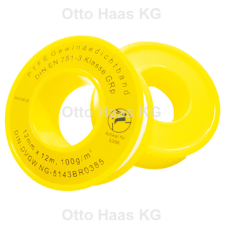 Gewebedichtband GRp, weiß für Grobgewinde, PTFE