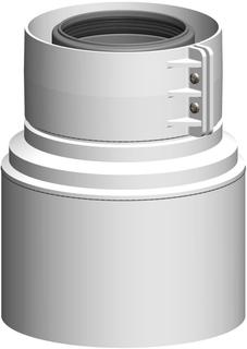 ATEC Übergang PolyTwin DN 110/160-DN 80/125, PP, weiß