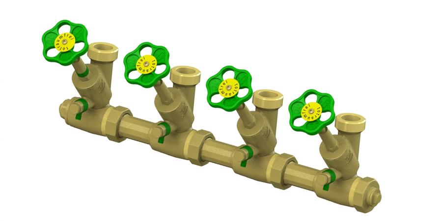 Artikelbild 1 des Artikels „Schlösser ATV-Verteiler 4-fach, DN 25, G 1x1 1/4, ohne Rinne 4-fach | DN 25, G 1 x 1 1/4“