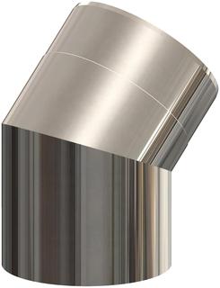 ATEC Bogen PolyClassic +Iron/White 45Grad, DN 110/160, PP, Edelstahl blank