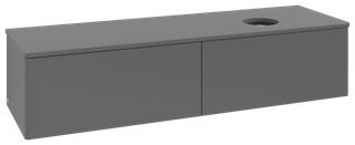 V&B WT-Unterschrank o. F-Struktur Antao 160x50cm, WBP-farbe Lac, Anthrac. m Lac