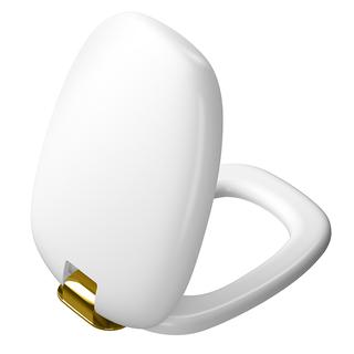 VitrA WC-Sitz Plural 36,4x47,6x5cm, m Abs, SV, edelweiß/gold