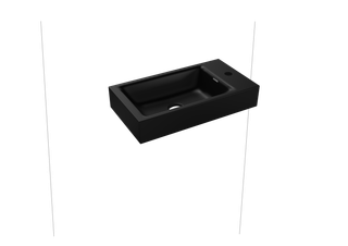 Kaldewei Wand-Handwaschtisch PURO 3162 55x30x10cm, o Ü, 1 HL, R, P-E, sw ma 100