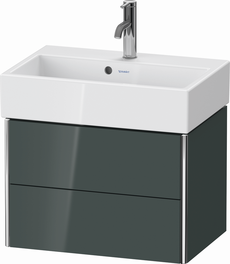 Artikelbild 1 des Artikels „Duravit WT-Unterschrank Compact XSquare 58,4x39x39,7cm, 2 La, d G g, Nussb mitt dolomiti grey hochglanz | Nussbaum mitte“