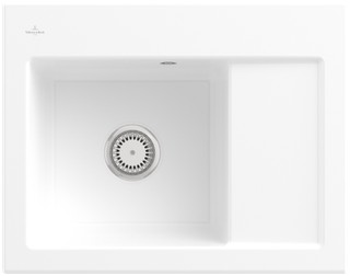 V&B Spüle Subway 45 Compact li, m Abl.garn, Hand., sn wh. C-plus