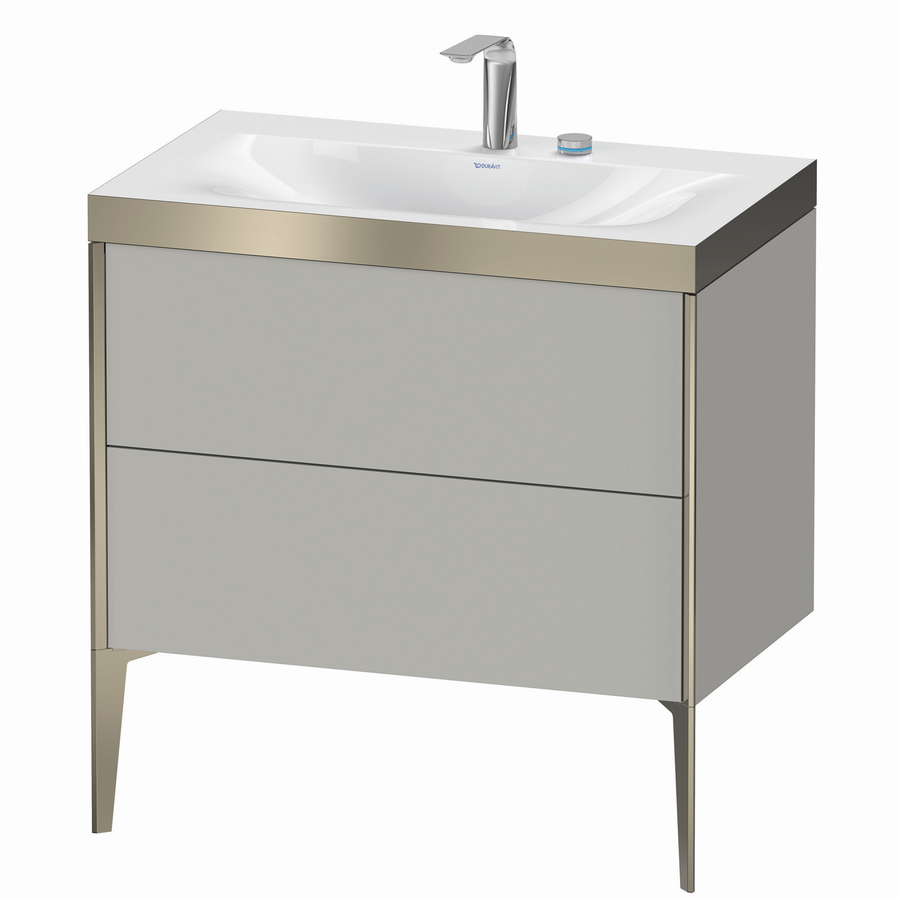 Artikelbild 2 des Artikels „Duravit WT-Unterschrank c-bonded XViu 80x48cm, 2 AZ, 2 HL, C m, R P, betongr m Rahmen P | betongrau matt“