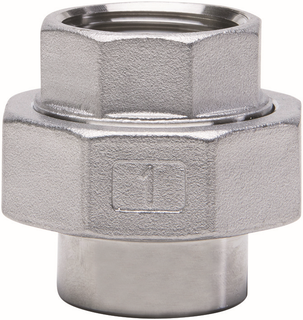 gebog316 Edelstahl-Gewindefitting 334 - Verschr. flach 1/2", Schweißende