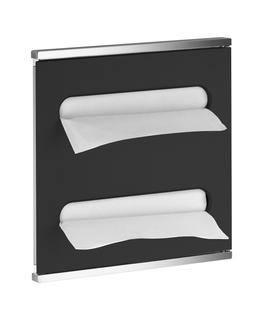 Keuco Waschtisch-Modul 2 INTE UP, Papiersp., An li, verchr. / sw ma
