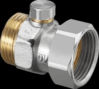 Absperrverschraubung flachdichtend, 45 mm