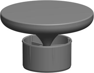 ATEC Mündungs-Abströmdüse DN 80/125, ziegelrot
