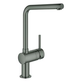 GROHE Spültisch-Einhebelmischer Minta 1/2", L-Auslauf, hard graphite gebürstet
