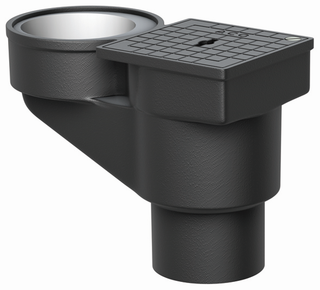 ACO Regenrohrablauf Guss DN100/ 90 Grad/ 2,8l/s/ K3