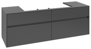 V&B Waschtischunterschrank Collaro 160x54,8x50cm, WT mittig, graphite