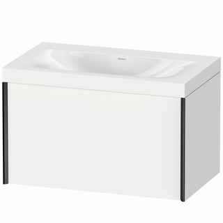 DU WTU m.Viu XViu,1 Ausz.,503x800x480mm o.Hl,schw. matt/weiß matt Ra. C ES Ah.