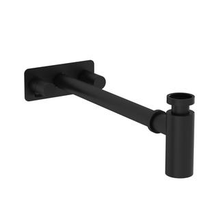 VitrA Design-Siphon-Set Plural m Eckventilen li u. rechts, schwarz matt