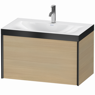 DU WTU m.Viu XViu,1 Ausz.,503x800x480mm 1Hl,schw. m./med. eiche,Rahmen P ES Ah.