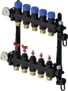 Uponor Heizkreisverteiler Vario M FM 13, G 3/4 Eurok., m Durchflussmesser