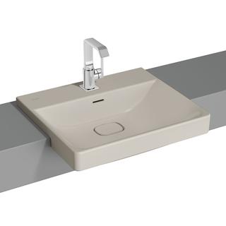 VitrA Halbeinbauwaschtisch New Metropole T ma, 55x47x17cm, m ÜLS, 1 Hahnl. mit.