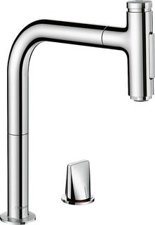 hansgrohe 2-LSpEHM 200 Metris Sel. M71 mit Ausziehbrause, 2jet, sBox, chrom