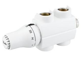 Danfoss VHS Ventilset RAL 9016 Heizkörper R 1/2, Durchgang