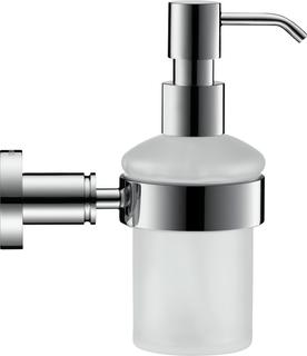 Duravit Seifenspender D-Code chrom, 6,9x14,5cm, Glas weiß matt