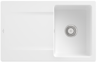 V&B Spüle Siluet 45 m Abl.garn, Hand., st. white CeramicPlus