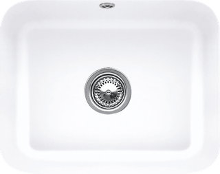 V&B Unterbauspüle Cisterna 60C m Abl.garn, Hand., st. white CeramicPlus