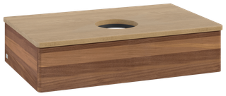 V&B WT-Unterschrank o. F-Struktur Antao 80x19x50cm, WBP-farbe hon. Oa, w. walnut