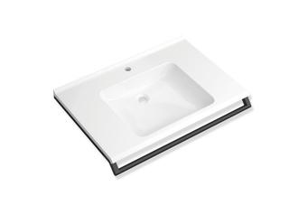 HEWI Mineralguss-Waschtisch-Set 85 x 55 cm, mit Haltegriff