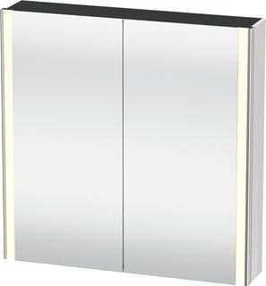 Duravit Uni-Spiegels. XSquare Steckd. CH 80x80x15,5cm, we. hgl, 2 Tür, LED, wandh